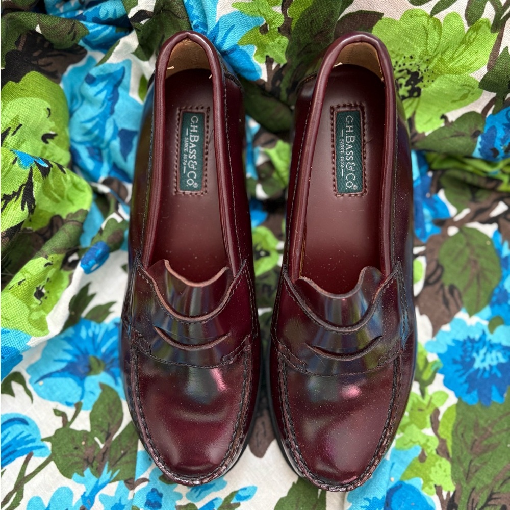 Vintage G.H Bass brown leather penny loafers